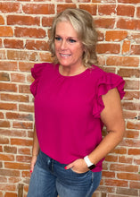 Ruffle Sleeve Blouse PLUS (Multiple Colors)