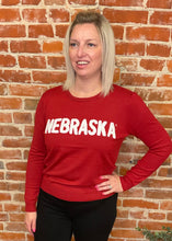 Red Nebraska Varsity Sweater