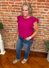 Ruffle Sleeve Blouse PLUS (Multiple Colors)