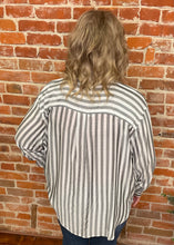 Black & White Striped Long Sleeve Top