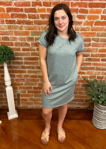 Light Heather Green Pocket Dress