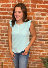 Heathered Ruffle Sleeve Top