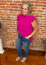 Fuchsia Ruffle Blouse PLUS