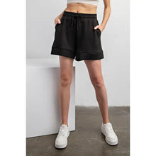 Black Scuba Casual Shorts