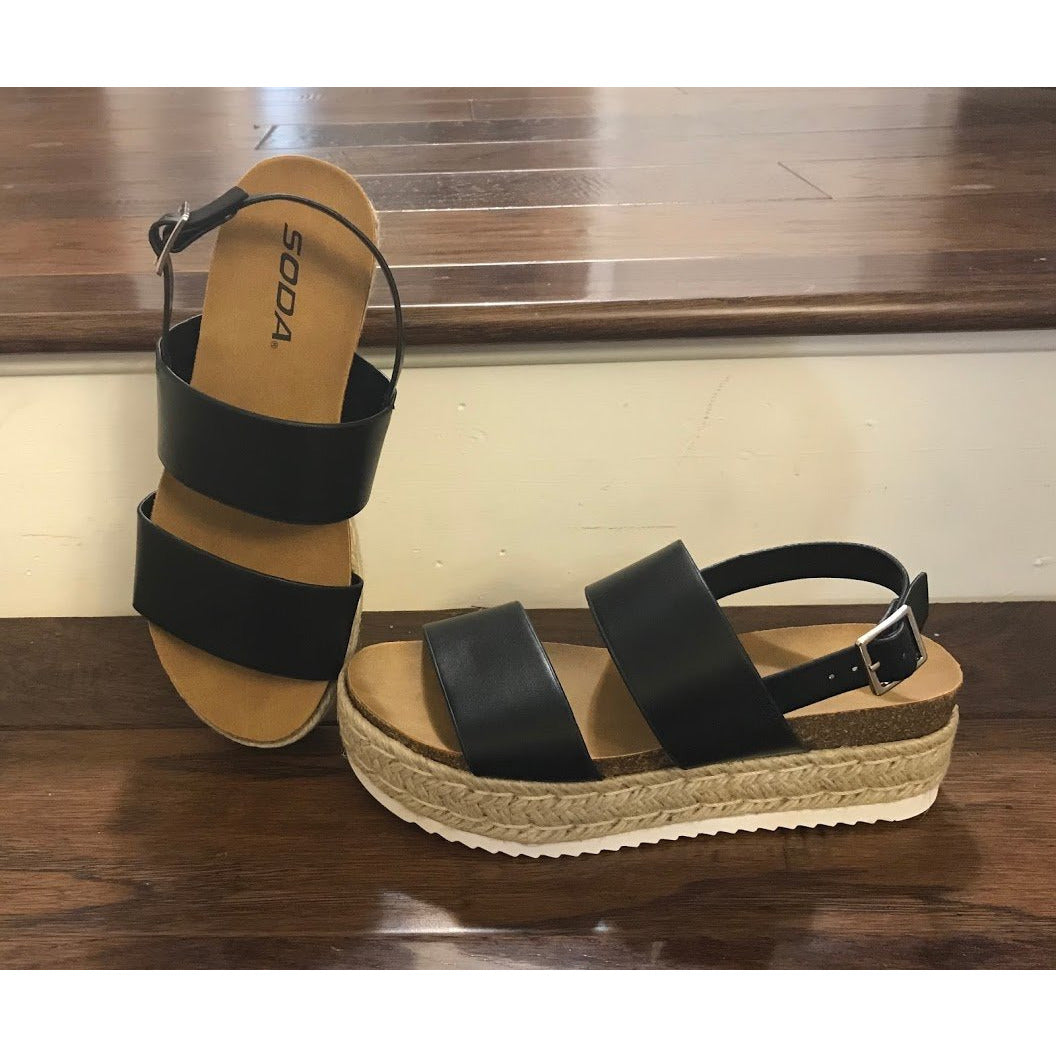 Black Platform Sandal