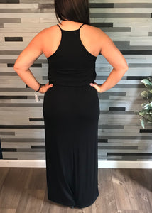 Black Halter Maxi Dress
