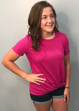 Fuchsia Twist Front Top