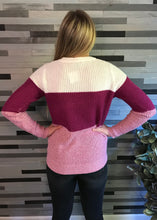 Pink & Ivory Color Block Sweater