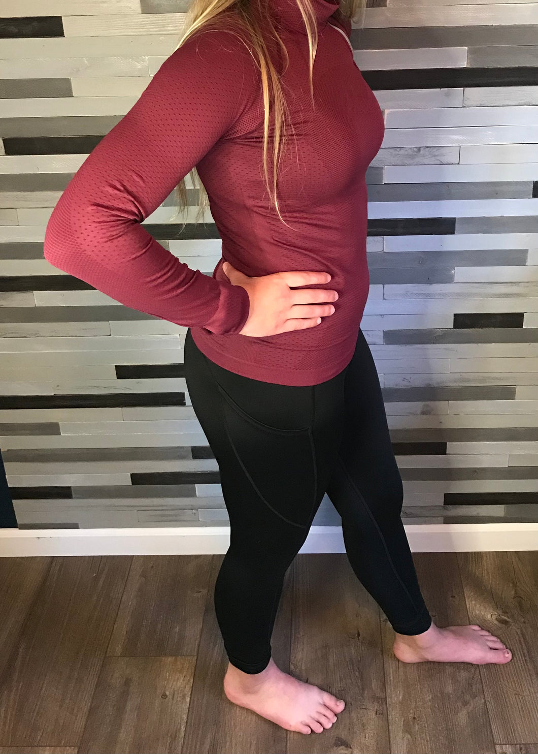 Plus Size Black High-Waist Tech Pocket Leggings
