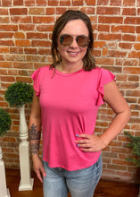 Short Flutter Sleeve Tee