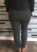 Liverpool Oak Moss Reese Seamed Ankle Length Legging