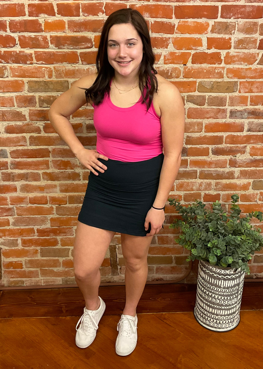 Hot Pink Racerback Basic Tank