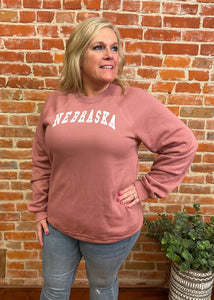 Pink "Nebraska" Sweatshirt
