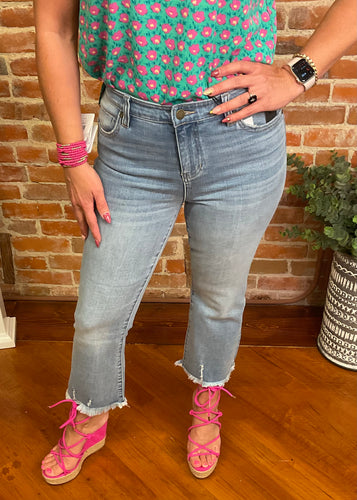Liverpool Hannah Crop Flare Eco Jean