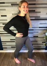 Grey High-Waist Tech Pocket Leggings