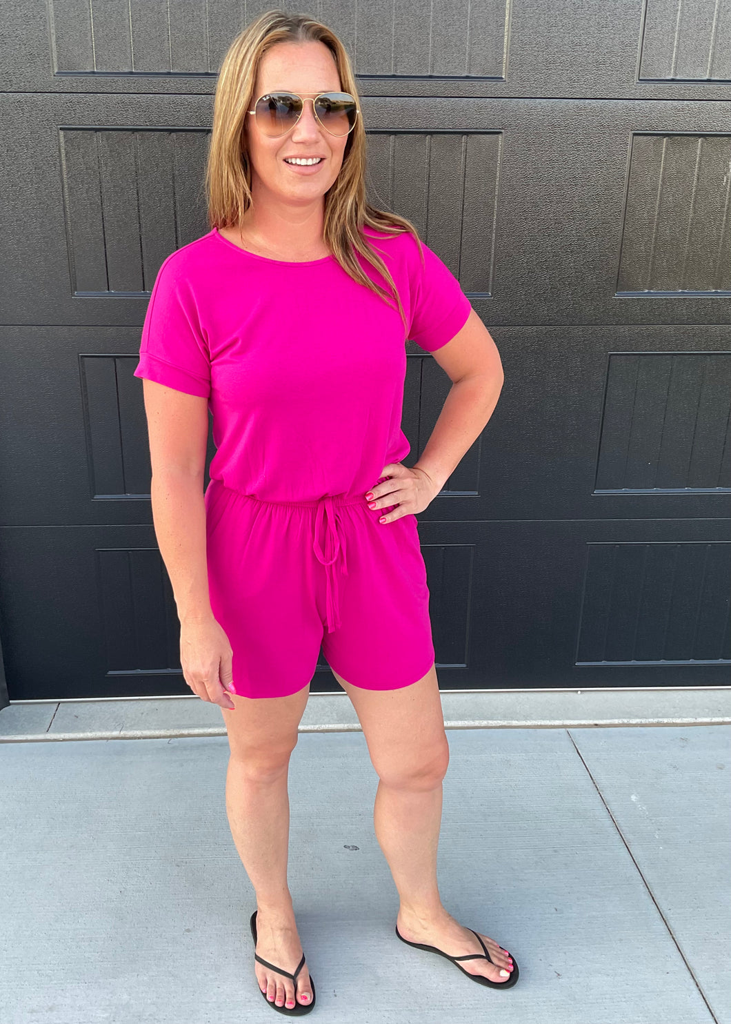 Basic Magenta Romper
