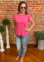 Short Flutter Sleeve Tee
