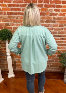 Thread & Supply Washed Aqua Cyrus Jacket