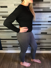 Grey High-Waist Tech Pocket Leggings