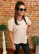Keyhole Tie Polka Dot Top