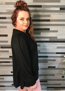 Black Long-sleeved Thermal Top