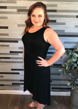 Black Tank Dress with Tulip Hem