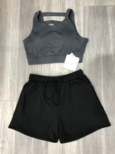Charcoal Strappy Back Sports Bra