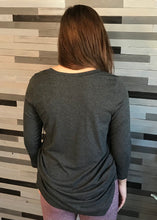 Liverpool Dark Charcoal 3/4 Sleeve V-Neck
