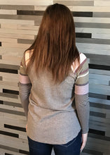 Mocha, Olive, & Eggplant Raglan Top