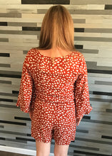 Rust & White Polka Dot Romper