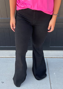 Judy Blue Black Pull-on Super Flare Jean