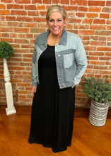 Black Maxi Dress with Flutter Sleeves
