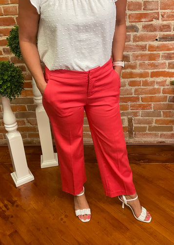 Liverpool Watermelon Cropped Trouser