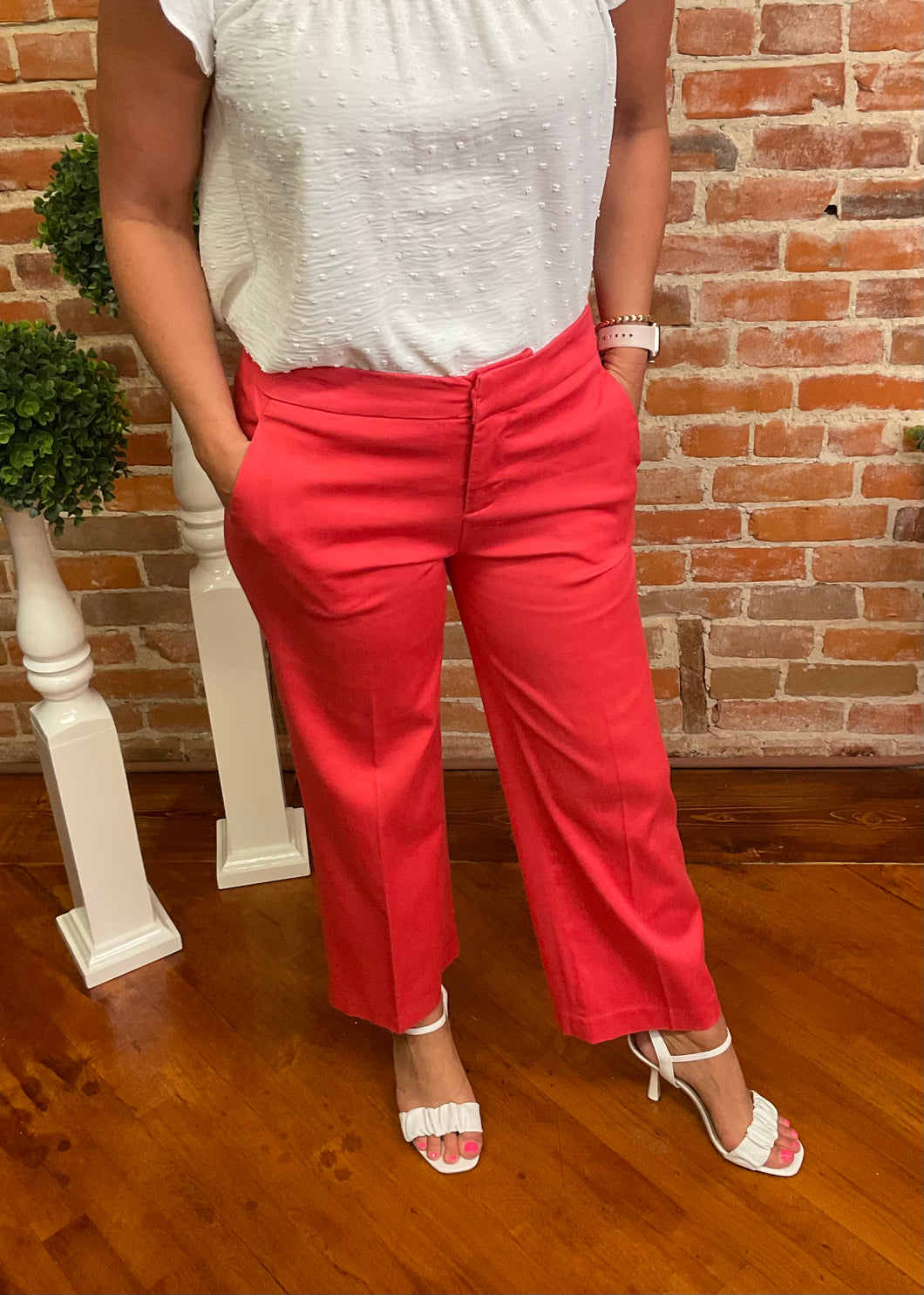 Liverpool Watermelon Cropped Trouser