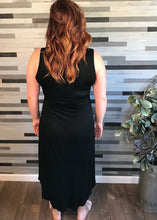 Black Tank Dress with Tulip Hem