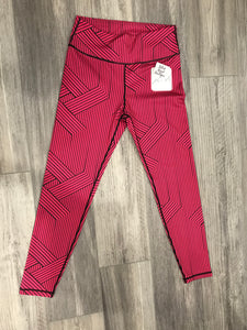 Pink & Black Abstract Print Workout Leggings