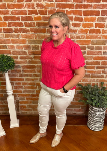 Lace 3/4 Sleeve Blouse PLUS