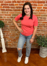 Coral Short Sleeve Sweater