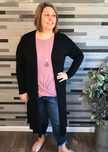 Black Long Knit Cardigan