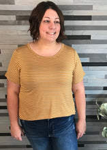 Mustard & Ivory Striped Top