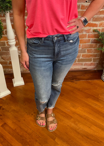 High Waist Straight Crop