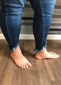KanCan Fringe Ankle Skinny