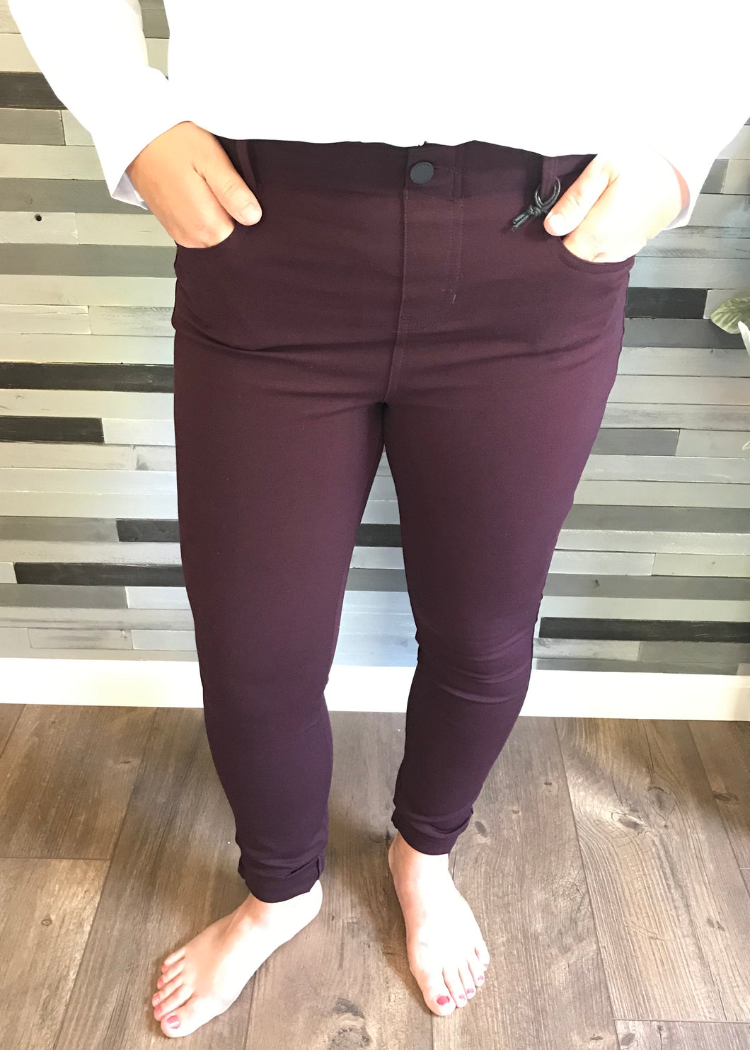 Liverpool Aubergine Gia Glider Skinny