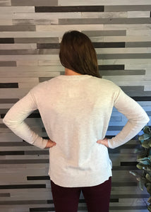 Light Grey Round Neck Sweater