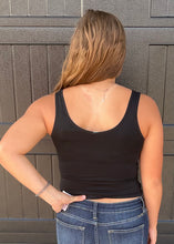 Black Seamless Crop Tank