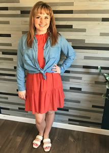 Denim Button-up Shirt