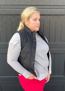 Grey Thermal Long Sleeve Hem Top PLUS
