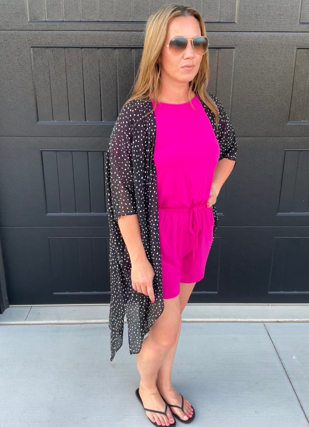 Black & White Spotted Cover-up