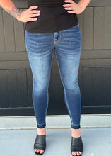 KanCan High Rise Frayed Hem Ankle Skinny
